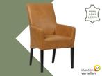 Leren eetkamerstoel Just met armleuning, Overige kleuren, Bohemian, Eigentijds, Klassiek, Retro, Romantisch, Scandinavisch, Nieuw