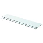 vidaXL Schappen 2 st 70x15 cm glas transparant, Huis en Inrichting, Woonaccessoires | Wandplanken en Boekenplanken, Verzenden