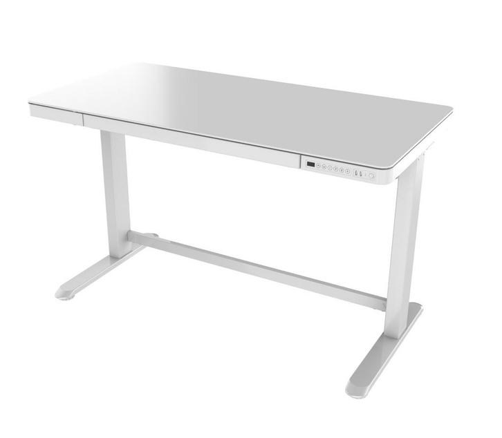Zit-sta thuiswerkplek kunststof wit | 1-motor - 120x60 cm, Huis en Inrichting, Bureaus, Ophalen of Verzenden