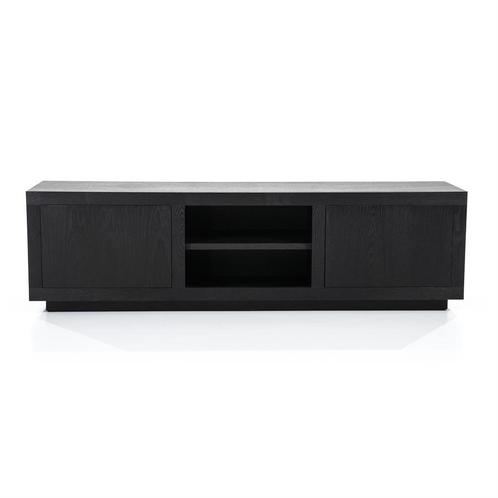 TV meubel Helsinki 160 cm 2-drs. - zwart, Huis en Inrichting, Kasten | Televisiemeubels