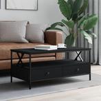 vidaXL Salontafel 100x51x45 cm bewerkt hout zwart, Huis en Inrichting, Tafels | Salontafels, 100 tot 150 cm, Verzenden, Nieuw