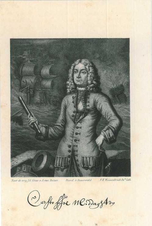 Portrait of Christoffel Middaghten, Antiek en Kunst, Kunst | Etsen en Gravures