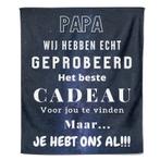 Fleecedeken Vaderdag - Papa -  cm, Huis en Inrichting, Woonaccessoires | Plaids en Woondekens, Verzenden, Nieuw