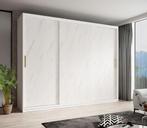 Kledingkast marmer wit 250x62x200 schuifdeuren, Huis en Inrichting, Kasten | Vitrinekasten, Nieuw, Modern, 50 tot 75 cm, Verzenden