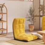 vidaXL Vloerstoel inklapbaar stof mosterdgeel, Huis en Inrichting, Stoelen, Verzenden, Nieuw