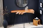 Massief houten consoletafel WILD 105 cm natuurlijke acacia, Huis en Inrichting, Tafels | Sidetables, Ophalen of Verzenden, Nieuw