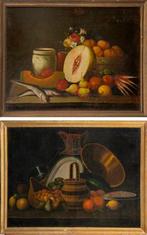 Italian school (XVIII-XIX) - Bodegones, Antiek en Kunst