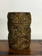 Draken Brushpot - Hout - China - Eind 20e eeuw, Antiek en Kunst
