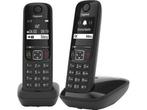 Gigaset AS690 Duo - 2 handsets - Zwart - Handsfree bellen -, Verzenden, Zo goed als nieuw