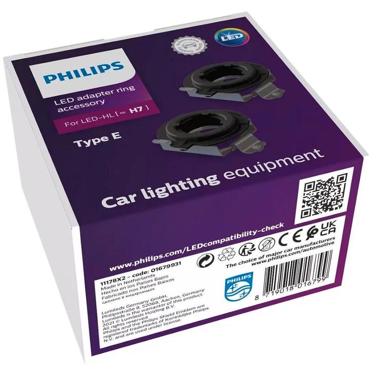 Philips LED-adapterringen Type E H7 LED Koplamp Accessoires, Auto-onderdelen, Verlichting, Nieuw, Verzenden