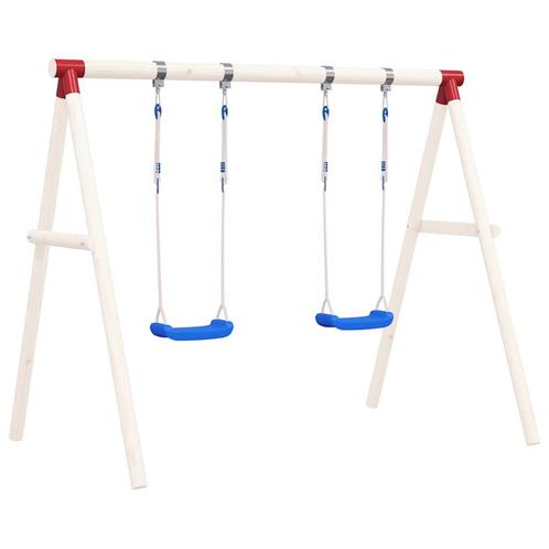 vidaXL Schommelset met 2 zitjes 38x16 cm polyetheen blauw, Kinderen en Baby's, Speelgoed | Buiten | Speeltoestellen, Nieuw, Verzenden