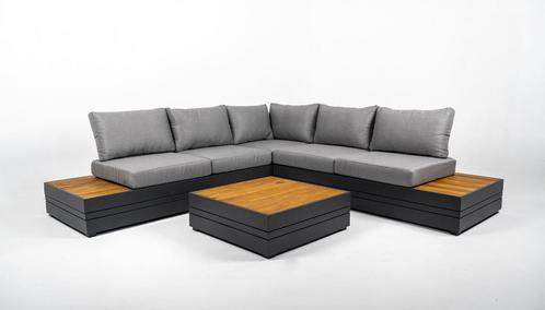 Hoek Loungeset Formentera Aluminium Teak Smoked Grey Datho, Tuin en Terras, Tuinsets en Loungesets, Nieuw, Verzenden