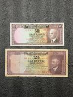 Turkije. - 2 banknotes - various dates (Zonder Minimumprijs)