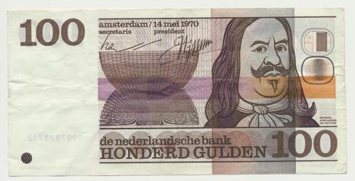 Nederland 100 Gulden 1970 Michiel de Ruyter, Postzegels en Munten, Bankbiljetten | Nederland, Los biljet, 100 gulden, Ophalen of Verzenden