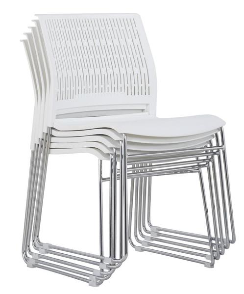 Join stapelstoel koppelbare stoel 40 hoog stapelbaar Wit Wit, Huis en Inrichting, Stoelen, Ophalen of Verzenden