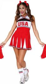 USA Cheerleader outfit dames, Nieuw, Ophalen of Verzenden