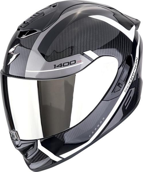 Scorpion EXO-1400 Evo II Carbon Air Enko Zwart Wit Zilver, Motoren, Kleding | Motorhelmen, Integraalhelm, Heren, XXL, Nieuw met kaartje