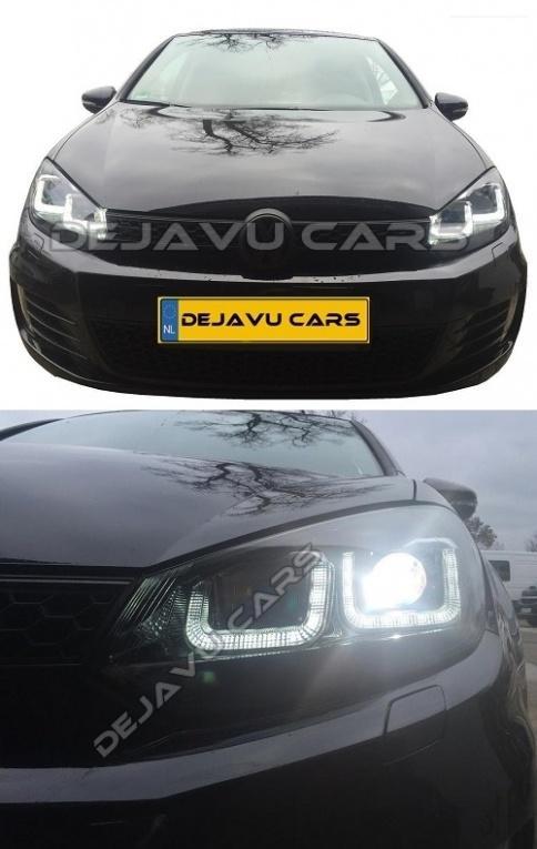 Xenon Look U-LED Koplampen voor Volkswagen Golf 6, Auto diversen, Tuning en Styling, Ophalen of Verzenden