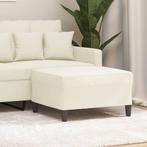 vidaXL Voetenbank 70x55x41 cm fluweel crèmekleurig, Huis en Inrichting, Banken | Voetenbanken en Poefen, Verzenden, Nieuw