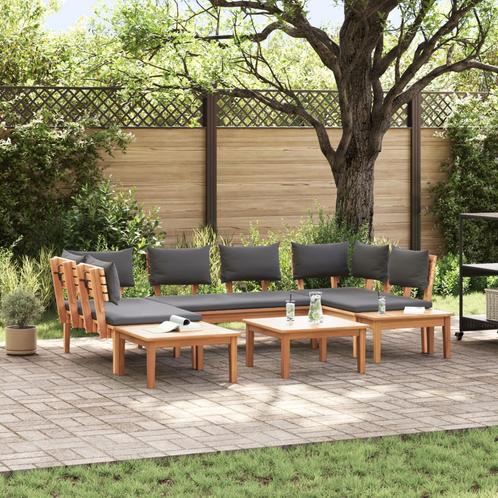 vidaXL 4-delige tuinbankset met kussens - Massief teakhout, Tuin en Terras, Tuinsets en Loungesets, Nieuw, Hout, Verzenden