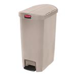 Rubbermaid Slim Jim End Step pedaalemmer 50L beige, Verzenden, Nieuw