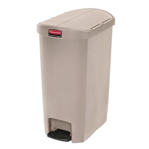 Rubbermaid Slim Jim End Step pedaalemmer 50L beige, Huis en Inrichting, Keuken | Keukenbenodigdheden, Verzenden