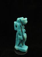Oud-Egyptisch Faience Amulet van Taweret, de hippo-godin van, Antiek en Kunst
