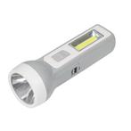 Hofftech Oplaadbare zaklamp - LED en COB - 1 watt - grijs..., Caravans en Kamperen, Ophalen of Verzenden, Nieuw