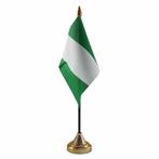 Nigeria versiering tafelvlag 10 x 15 cm - Nigeria versiering, Ophalen of Verzenden, Nieuw