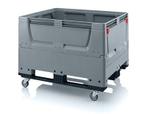 Palletbox inklapbaar met 4 wielen en 3 sledes 120x100x93cm, Ophalen of Verzenden