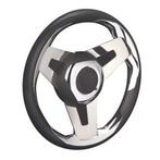Ultraflex Stuurwiel Loredan Zwart met RVS Spaken 35 cm, Watersport en Boten, Bootonderdelen, Ophalen of Verzenden, Nieuw