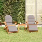 vidaXL 3-delige Loungeset Adirondack massief acaciahout, Tuin en Terras, Tuinsets en Loungesets, 3 zitplaatsen, Nieuw, Loungeset