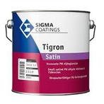 Sigma Tigron Soft Satin - RAL 9010 - 1 liter - VERGELIJKB..., Doe-het-zelf en Verbouw, Verf, Beits en Lak, Overige kleuren, Nieuw