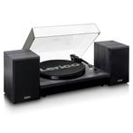Platenspeler incl twee externe speakers Lenco LS-301BK Zwart, Verzenden, Zo goed als nieuw