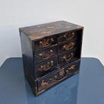 Japonisme stijl Verzamelmeubel - Ladekast - Hout, Koper,, Antiek en Kunst