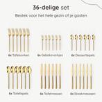 2dekans | Deleca 6 Persoons Luxe RVS Bestekset Amor, Huis en Inrichting, Ophalen of Verzenden, Zo goed als nieuw