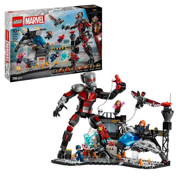 LEGO Marvel 76314 Captain America: Civil War Actiescène, Kinderen en Baby's, Speelgoed | Duplo en Lego, Nieuw, Lego, Verzenden
