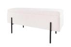 Moderne Kistbank LOFT 100cm witte Bouclé Bank met, Ophalen of Verzenden, Nieuw