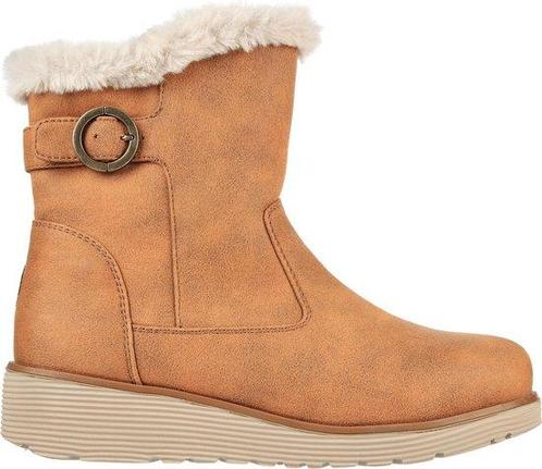 Skechers Keepsakes Wedge-Comfy Winter Dames Laarzen - Cognac, Kleding | Dames, Schoenen, Nieuw, Verzenden