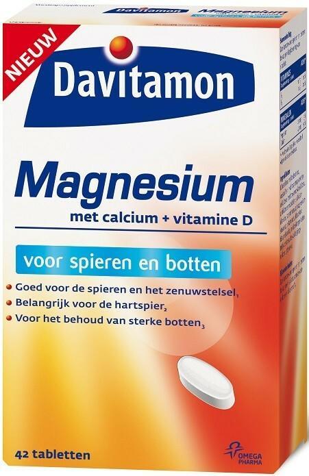 DAVITAMON MAGNESIUM VOOR SPIEREN EN BOTTEN TABLETTEN DOOSJ.., Diversen, Overige Diversen, Verzenden