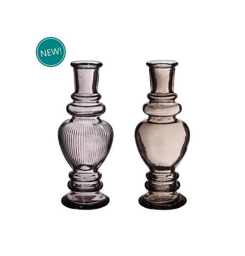 Gekleurd glazen flesje venice vaasje,kandelaar grey / stuk, Hobby en Vrije tijd, Knutselen, Nieuw, Ophalen of Verzenden