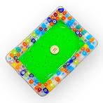 Tafelmiddenstuk - Groen bord met millefiori murrine -