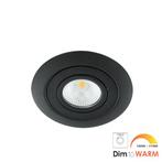 LED spot XL kantelbaar 7Watt rond ZWART IP65 dimba, Ophalen of Verzenden, Nieuw