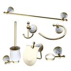 Gouden badkamer accessoire set, Nieuw, Overige typen, Verzenden