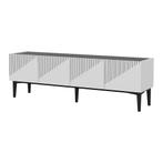TV meubel Oppdal 45x154x37 cm wit en marmer zwart [en.casa], Huis en Inrichting, Verzenden, Nieuw