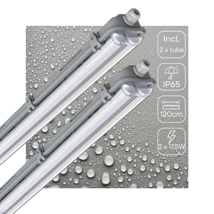 2 PACK - LEDs Light LED TL dubbel armatuur 120 cm - Complee, Huis en Inrichting, Lampen | Overige, Nieuw, Verzenden