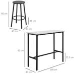 TRUUSK Bartafel Met Barkruk Set, 3-delige Bartafel Set, Eett, Huis en Inrichting, Tafels | Statafels, Verzenden, Nieuw