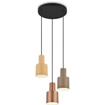 LED Hanglamp - Trion Agido - E27 Fitting - 3-lichts - Zwart