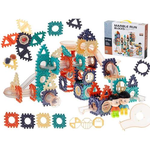 156 Delig XXL Knikkerbaan Marble Run Bouwset - 3D Bouwen -, Kinderen en Baby's, Speelgoed | Bouwstenen, Ophalen of Verzenden