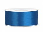 Satijn Lint Blauw 25mm 25m, Nieuw, Verzenden